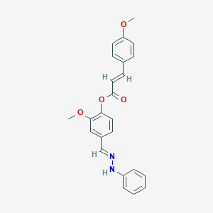 2-Methoxy-4-(2-phenylcarbohydrazonoyl)phenyl 3-(4-methoxyphenyl)acrylate