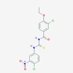 3-chloro-N-[(4-chloro-3-nitrophenyl)carbamothioyl]-4-ethoxybenzamide