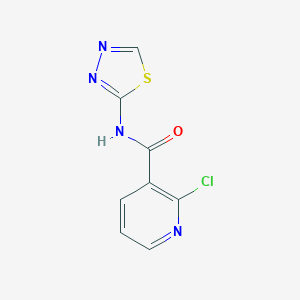 molecular formula C8H5ClN4OS B370822 2-chloro-N-(1,3,4-thiadiazol-2-yl)pyridine-3-carboxamide CAS No. 109321-39-3