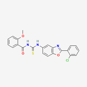 molecular formula C22H16ClN3O3S B3708221 3-[2-(2-CHLOROPHENYL)-1,3-BENZOXAZOL-5-YL]-1-(2-METHOXYBENZOYL)THIOUREA 