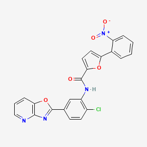 molecular formula C23H13ClN4O5 B3708251 N-(2-chloro-5-[1,3]oxazolo[4,5-b]pyridin-2-ylphenyl)-5-(2-nitrophenyl)-2-furamide 