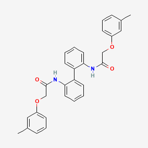 2-(3-METHYLPHENOXY)-N-{2'-[2-(3-METHYLPHENOXY)ACETAMIDO]-[1,1'-BIPHENYL]-2-YL}ACETAMIDE