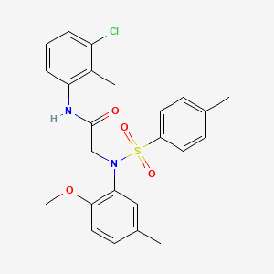 N~1~-(3-chloro-2-methylphenyl)-N~2~-(2-methoxy-5-methylphenyl)-N~2~-[(4-methylphenyl)sulfonyl]glycinamide