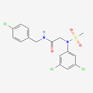 molecular formula C16H15Cl3N2O3S B3708284 N~1~-(4-chlorobenzyl)-N~2~-(3,5-dichlorophenyl)-N~2~-(methylsulfonyl)glycinamide 