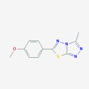 molecular formula C11H10N4OS B370829 6-(4-Methoxyphenyl)-3-methyl[1,2,4]triazolo[3,4-b][1,3,4]thiadiazole 