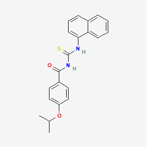 molecular formula C21H20N2O2S B3708306 3-(4-ISOPROPOXYBENZOYL)-1-(NAPHTHALEN-1-YL)THIOUREA 