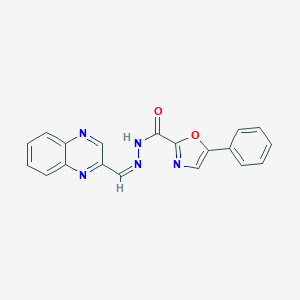5-phenyl-N-[(Z)-quinoxalin-2-ylmethylideneamino]-1,3-oxazole-2-carboxamide