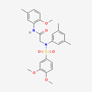 N~2~-[(3,4-dimethoxyphenyl)sulfonyl]-N~2~-(3,5-dimethylphenyl)-N~1~-(2-methoxy-5-methylphenyl)glycinamide