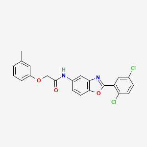 molecular formula C22H16Cl2N2O3 B3708323 N-[2-(2,5-dichlorophenyl)-1,3-benzoxazol-5-yl]-2-(3-methylphenoxy)acetamide CAS No. 426226-96-2