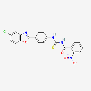 N-{[4-(5-chloro-1,3-benzoxazol-2-yl)phenyl]carbamothioyl}-2-nitrobenzamide