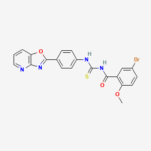 5-bromo-2-methoxy-N-{[4-([1,3]oxazolo[4,5-b]pyridin-2-yl)phenyl]carbamothioyl}benzamide