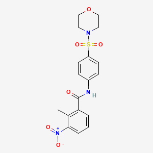 2-methyl-N-[4-(4-morpholinylsulfonyl)phenyl]-3-nitrobenzamide