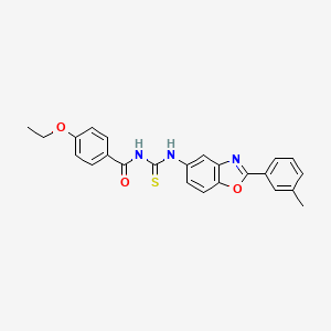 molecular formula C24H21N3O3S B3708344 4-ethoxy-N-{[2-(3-methylphenyl)-1,3-benzoxazol-5-yl]carbamothioyl}benzamide 