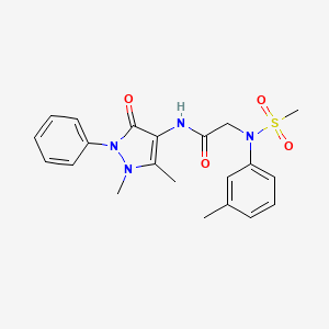 N~1~-(1,5-dimethyl-3-oxo-2-phenyl-2,3-dihydro-1H-pyrazol-4-yl)-N~2~-(3-methylphenyl)-N~2~-(methylsulfonyl)glycinamide