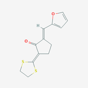 molecular formula C13H12O2S2 B370837 2-(1,3-Dithiolan-2-ylidene)-5-(2-furylmethylene)cyclopentanone 