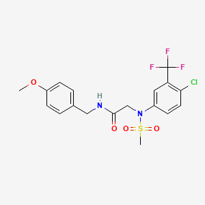 N~2~-[4-chloro-3-(trifluoromethyl)phenyl]-N~1~-(4-methoxybenzyl)-N~2~-(methylsulfonyl)glycinamide