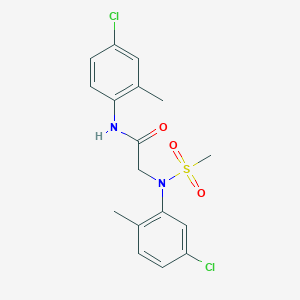 molecular formula C17H18Cl2N2O3S B3708398 N~1~-(4-chloro-2-methylphenyl)-N~2~-(5-chloro-2-methylphenyl)-N~2~-(methylsulfonyl)glycinamide 