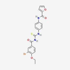 N-[4-({[(3-bromo-4-ethoxyphenyl)carbonyl]carbamothioyl}amino)phenyl]furan-2-carboxamide