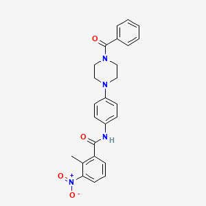 2-methyl-3-nitro-N-{4-[4-(phenylcarbonyl)piperazin-1-yl]phenyl}benzamide