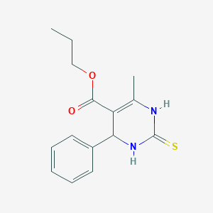 Propyl 6-methyl-4-phenyl-2-thioxo-1,2,3,4-tetrahydro-5-pyrimidinecarboxylate