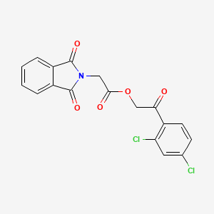 molecular formula C18H11Cl2NO5 B3708428 [2-(2,4-Dichlorophenyl)-2-oxoethyl] 2-(1,3-dioxoisoindol-2-yl)acetate 