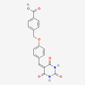 4-({4-[(2,4,6-trioxotetrahydropyrimidin-5(2H)-ylidene)methyl]phenoxy}methyl)benzoic acid