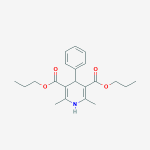 molecular formula C21H27NO4 B370843 Dipropyl 2,6-dimethyl-4-phenyl-1,4-dihydropyridine-3,5-dicarboxylate CAS No. 70827-64-4