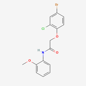 molecular formula C15H13BrClNO3 B3708441 2-(4-bromo-2-chlorophenoxy)-N-(2-methoxyphenyl)acetamide 