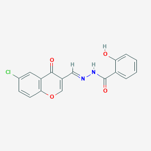 N'-[(6-chloro-4-oxo-4H-chromen-3-yl)methylene]-2-hydroxybenzohydrazide