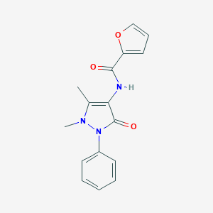 molecular formula C16H15N3O3 B370847 N-(1,5-dimethyl-3-oxo-2-phenylpyrazol-4-yl)furan-2-carboxamide CAS No. 301354-56-3