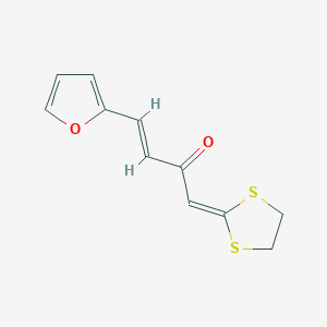 molecular formula C11H10O2S2 B370848 1-(1,3-Dithiolan-2-ylidene)-4-(2-furyl)-3-buten-2-one 