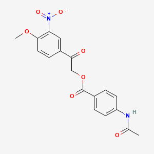 2-(4-methoxy-3-nitrophenyl)-2-oxoethyl 4-(acetylamino)benzoate