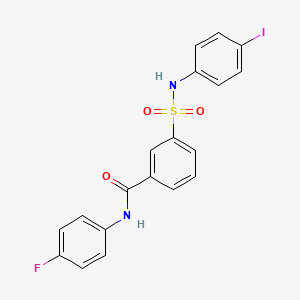 N-(4-fluorophenyl)-3-[(4-iodophenyl)sulfamoyl]benzamide