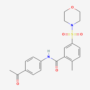 N-(4-acetylphenyl)-2-methyl-5-(4-morpholinylsulfonyl)benzamide