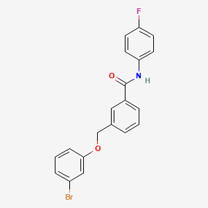 molecular formula C20H15BrFNO2 B3708538 3-[(3-bromophenoxy)methyl]-N-(4-fluorophenyl)benzamide 