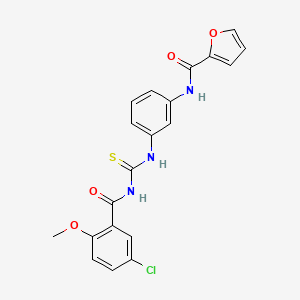 N-[3-({[(5-chloro-2-methoxyphenyl)carbonyl]carbamothioyl}amino)phenyl]furan-2-carboxamide