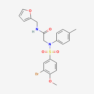 N~2~-[(3-bromo-4-methoxyphenyl)sulfonyl]-N~1~-(2-furylmethyl)-N~2~-(4-methylphenyl)glycinamide