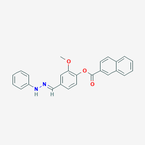 2-Methoxy-4-(2-phenylcarbohydrazonoyl)phenyl 2-naphthoate