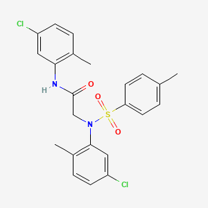 molecular formula C23H22Cl2N2O3S B3708550 N~1~,N~2~-bis(5-chloro-2-methylphenyl)-N~2~-[(4-methylphenyl)sulfonyl]glycinamide 