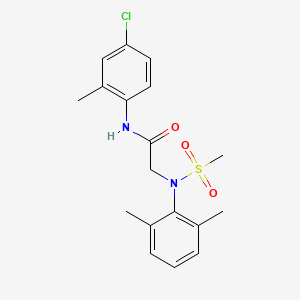 N-(4-chloro-2-methylphenyl)-2-(2,6-dimethyl-N-methylsulfonylanilino)acetamide