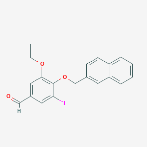 3-ethoxy-5-iodo-4-(2-naphthylmethoxy)benzaldehyde