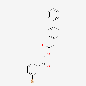 2-(3-Bromophenyl)-2-oxoethyl biphenyl-4-ylacetate