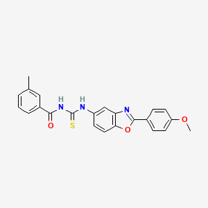 N-{[2-(4-methoxyphenyl)-1,3-benzoxazol-5-yl]carbamothioyl}-3-methylbenzamide