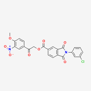 molecular formula C24H15ClN2O8 B3708610 2-(4-methoxy-3-nitrophenyl)-2-oxoethyl 2-(3-chlorophenyl)-1,3-dioxo-2,3-dihydro-1H-isoindole-5-carboxylate 