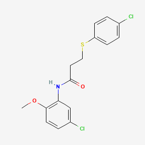 N-(5-chloro-2-methoxyphenyl)-3-[(4-chlorophenyl)thio]propanamide