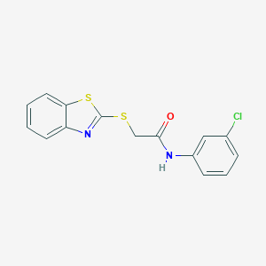 2-(1,3-benzothiazol-2-ylsulfanyl)-N-(3-chlorophenyl)acetamide