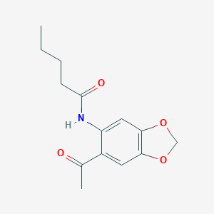 N-(6-acetyl-1,3-benzodioxol-5-yl)pentanamide