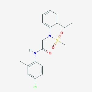 N-(4-chloro-2-methylphenyl)-2-(2-ethyl-N-methylsulfonylanilino)acetamide