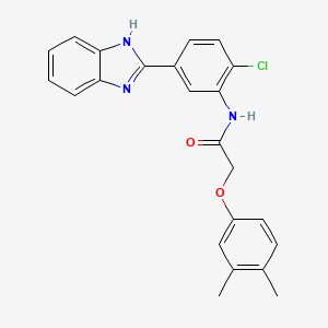 molecular formula C23H20ClN3O2 B3708660 N-[5-(1H-benzimidazol-2-yl)-2-chlorophenyl]-2-(3,4-dimethylphenoxy)acetamide 