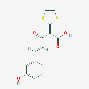 2-(1,3-Dithiolan-2-ylidene)-5-(3-hydroxyphenyl)-3-oxo-4-pentenoic acid